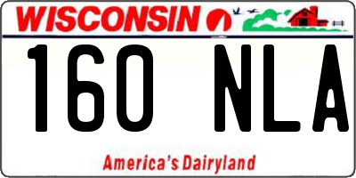 WI license plate 160NLA