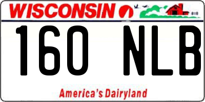 WI license plate 160NLB