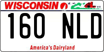 WI license plate 160NLD