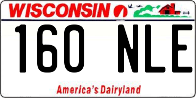 WI license plate 160NLE