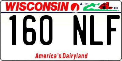 WI license plate 160NLF