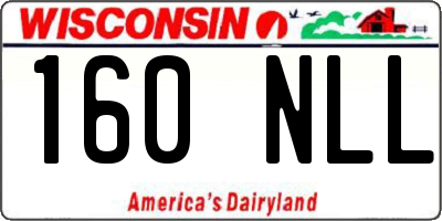 WI license plate 160NLL