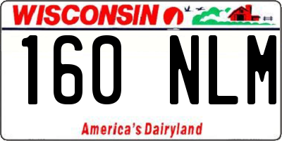 WI license plate 160NLM