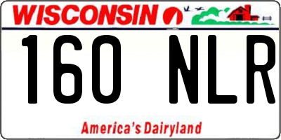 WI license plate 160NLR