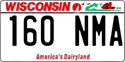 WI license plate 160NMA