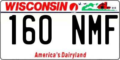 WI license plate 160NMF