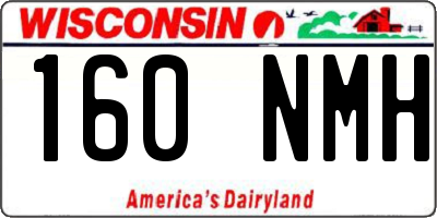 WI license plate 160NMH