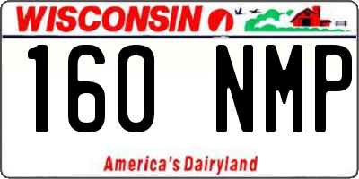 WI license plate 160NMP