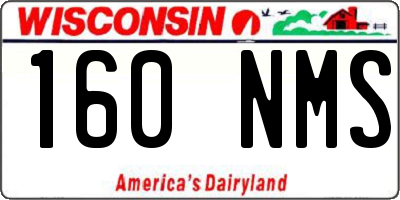 WI license plate 160NMS