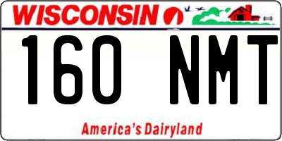 WI license plate 160NMT