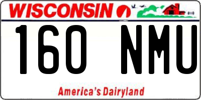 WI license plate 160NMU
