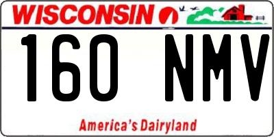 WI license plate 160NMV