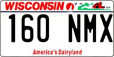 WI license plate 160NMX