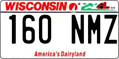 WI license plate 160NMZ