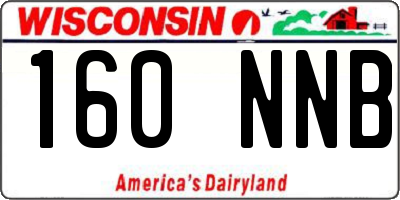 WI license plate 160NNB