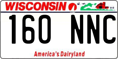 WI license plate 160NNC