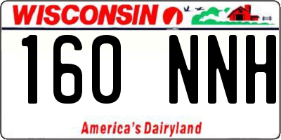 WI license plate 160NNH