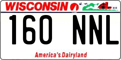 WI license plate 160NNL