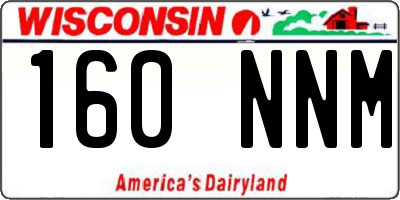 WI license plate 160NNM