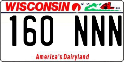 WI license plate 160NNN
