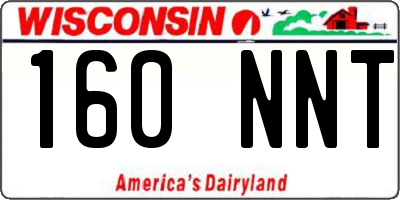 WI license plate 160NNT