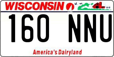 WI license plate 160NNU