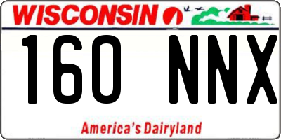 WI license plate 160NNX