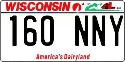 WI license plate 160NNY
