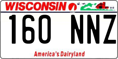 WI license plate 160NNZ
