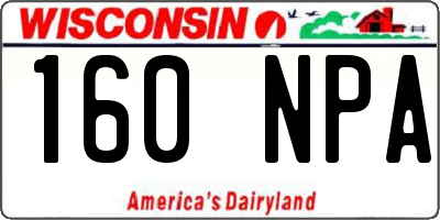 WI license plate 160NPA