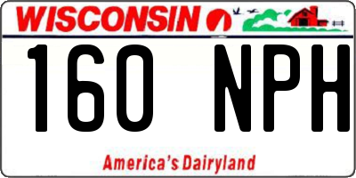 WI license plate 160NPH