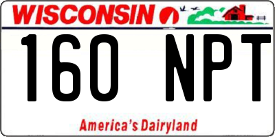 WI license plate 160NPT