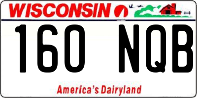 WI license plate 160NQB