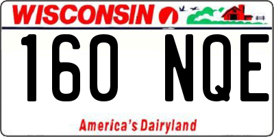 WI license plate 160NQE