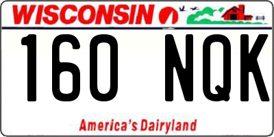 WI license plate 160NQK