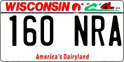 WI license plate 160NRA
