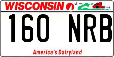 WI license plate 160NRB
