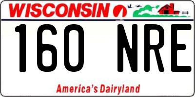 WI license plate 160NRE