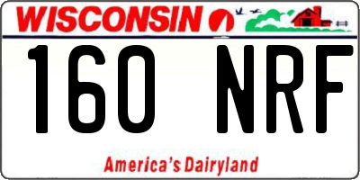 WI license plate 160NRF