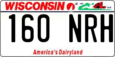 WI license plate 160NRH