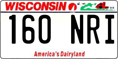WI license plate 160NRI