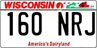 WI license plate 160NRJ