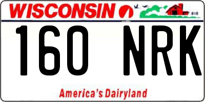 WI license plate 160NRK