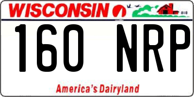 WI license plate 160NRP