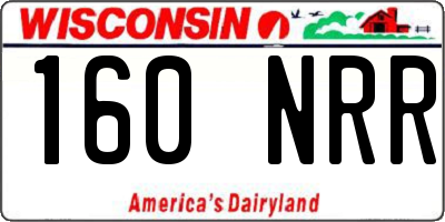 WI license plate 160NRR