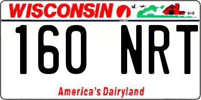 WI license plate 160NRT