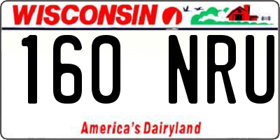 WI license plate 160NRU