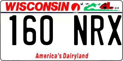 WI license plate 160NRX
