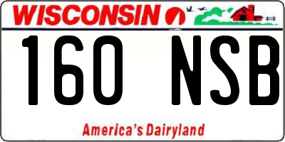WI license plate 160NSB