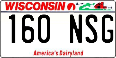WI license plate 160NSG